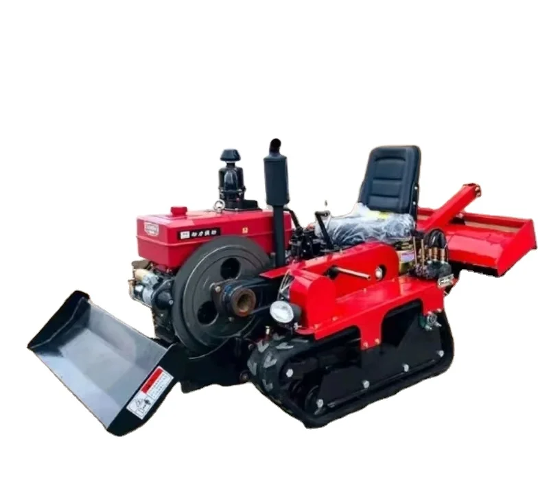 Hot selling multifunctional tracked cultivator, 25 horsepower and 35 greenhouse orchard land micro tillage tractor