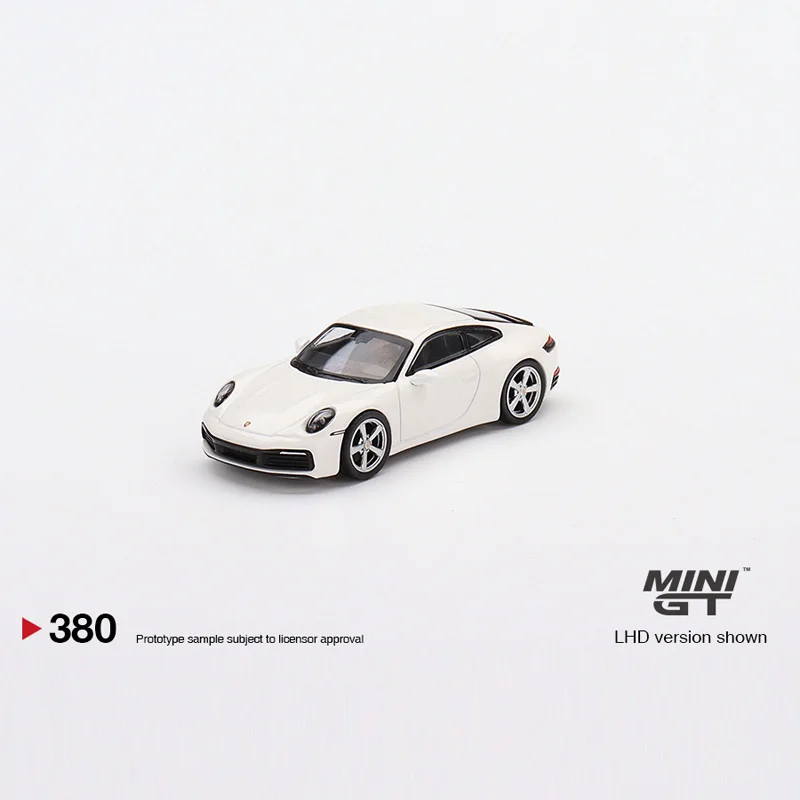 TSM MINI GT 1:64 #380 911 (992) Carrera S White Die-cast alloy car model collection display  gifts