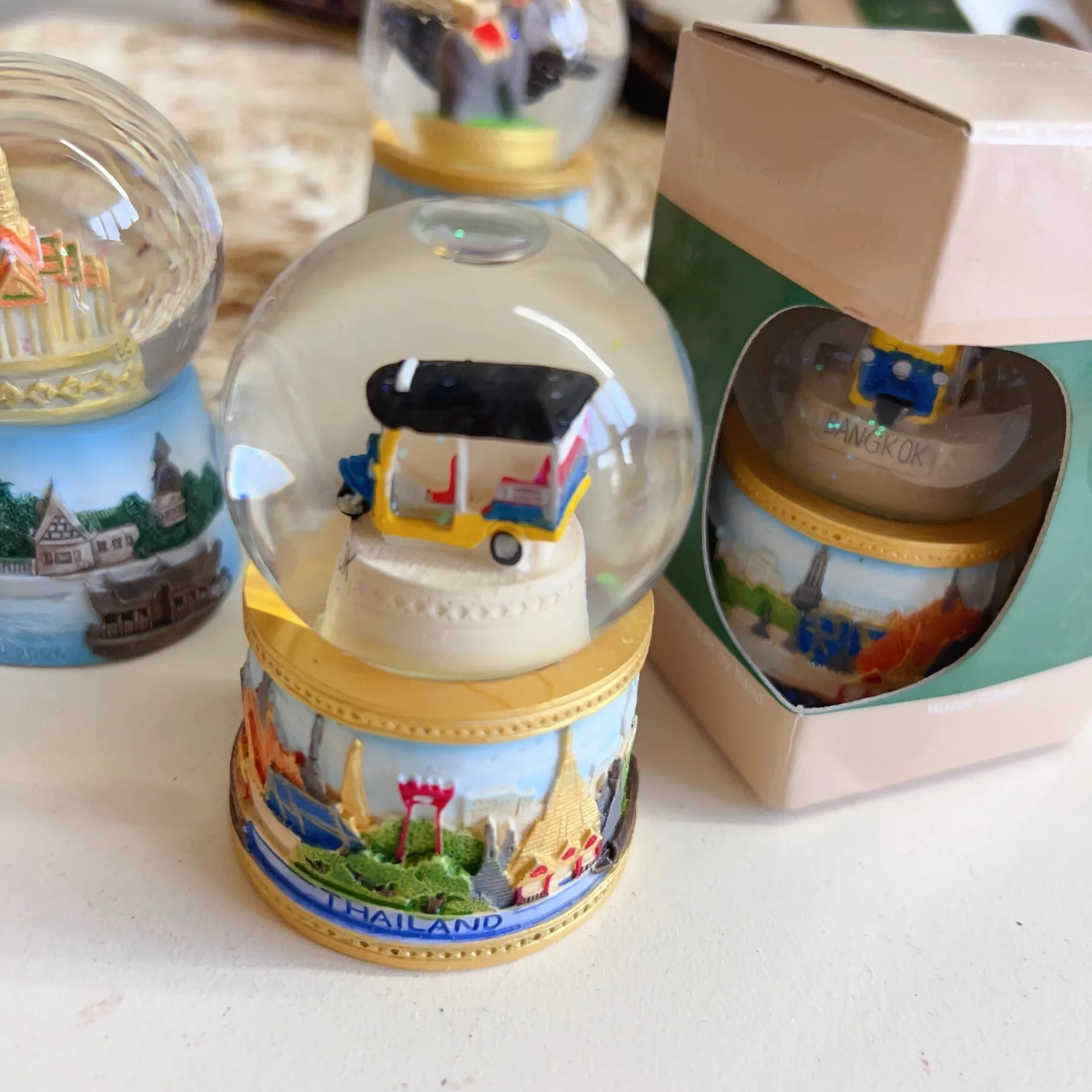 Mini Regional Specialty Handmade Hand-painted Resin Crystal Ball Figurine Phuket Travel Souvenirs Originality Miniature Items