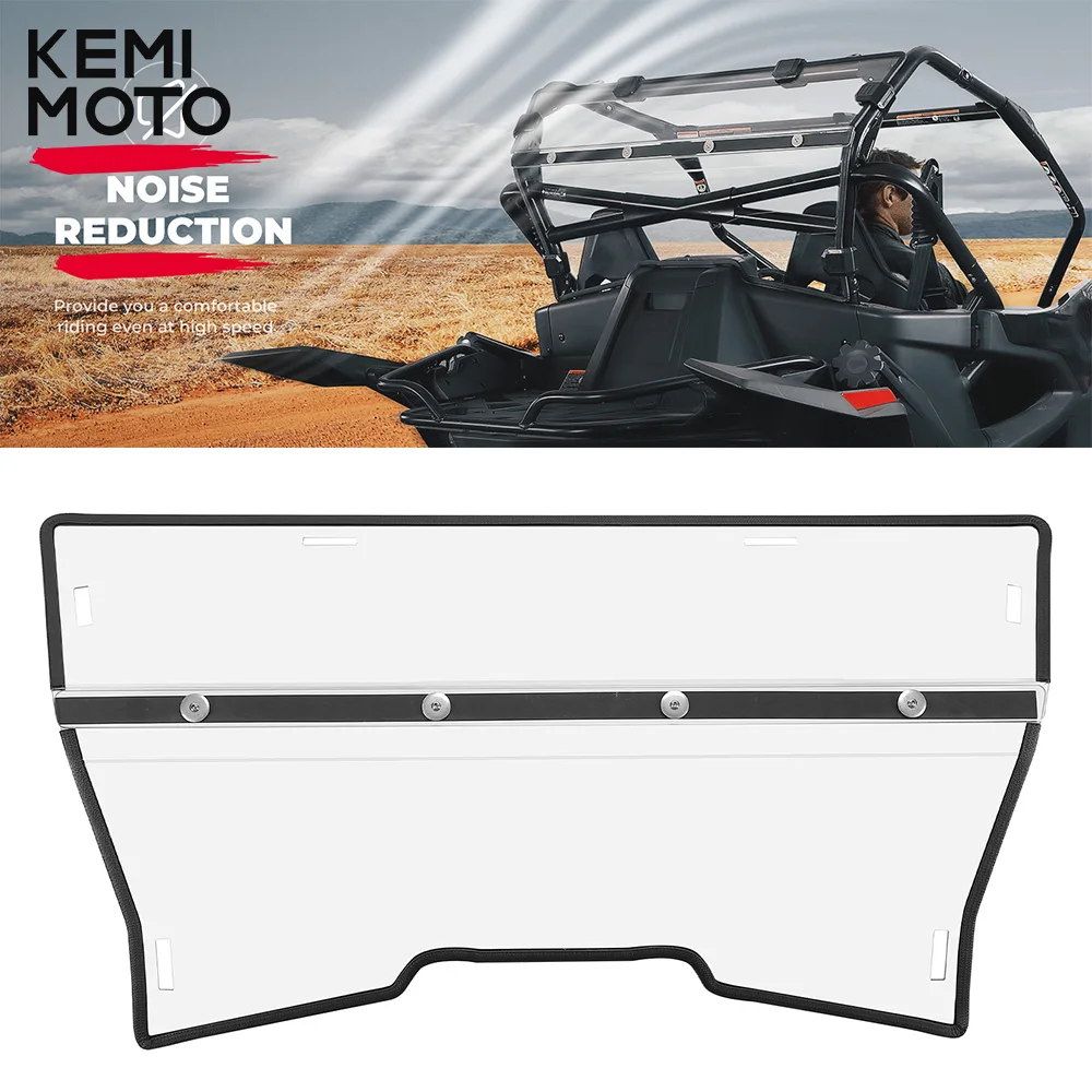 KEMIMOTO for CF MOTO Windscreen UTV Rear Full Windshield For CFMOTO ZForce 950 Sport, HO SPORT, H.O. EX 2020 2021 2022 2023