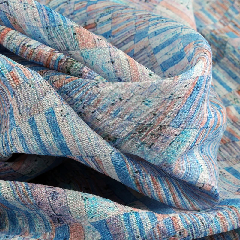 

1 ярд, модная литография, красивая ткань с принтом, высококачественное платье, платье и ткань Cheongsam из чистой рами для материала