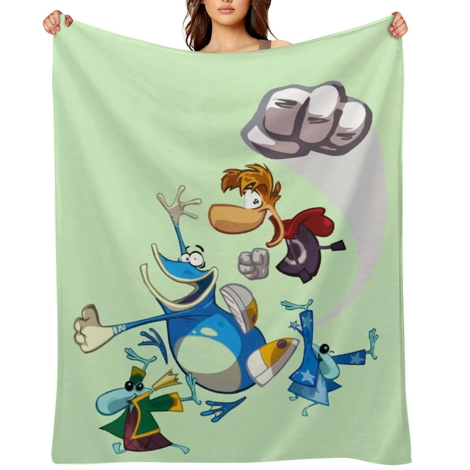 

Rayman and Globox Throw Blanket Decorative Sofa heavy to sleep Summer Beddings Custom Blankets