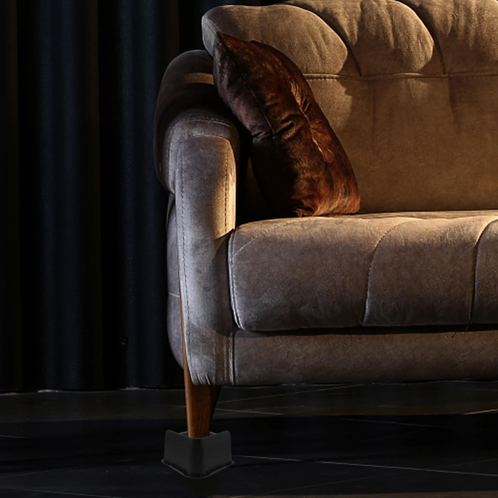 

4Pcs Bed Raiser Blocks Furniture Lifts Anti-Scratch Heighten Legs for Beds Sofas Couches Desks Tables Bed Lifts Risers