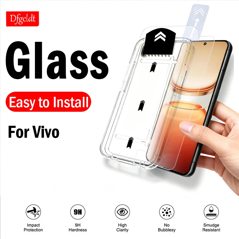 

1-2Piece Dust-free Auto Installation Tempered Glass for Vivo iQOO Z10 Z9 Turbo+ Z10X Z9X Z9 Z8X iQOO Neo8 7 Pro Screen Protector