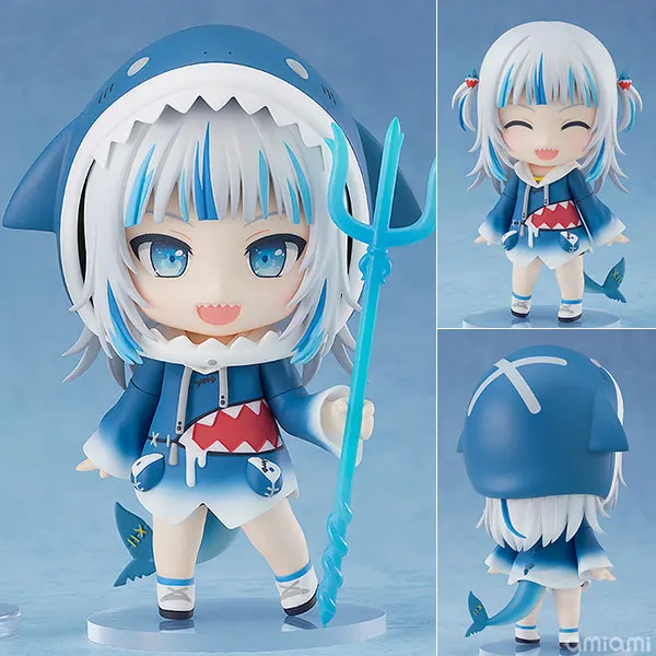 Original Good Smile GSC Hololive Virtual Idol Gawr Gura Nendoroid 10cm Kwaii Q Version Anime Action Figures Model Toys