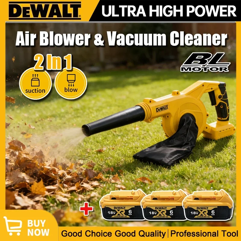 Dewalt Cordless Leaf Blower for Dewalt 18V Battery Electric Jobsite Air Blower 2-in-1 Handle Electric Blower and Vacuum Cleaner