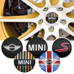 MINI Cooper için 4 adet 56mm bir S JCW R56 R55 R53 R60 F55 F56 R57 Accessories aksesuarları araba tekerlek merkezi Hub kapaklar etiketler rozet çıkartmaları