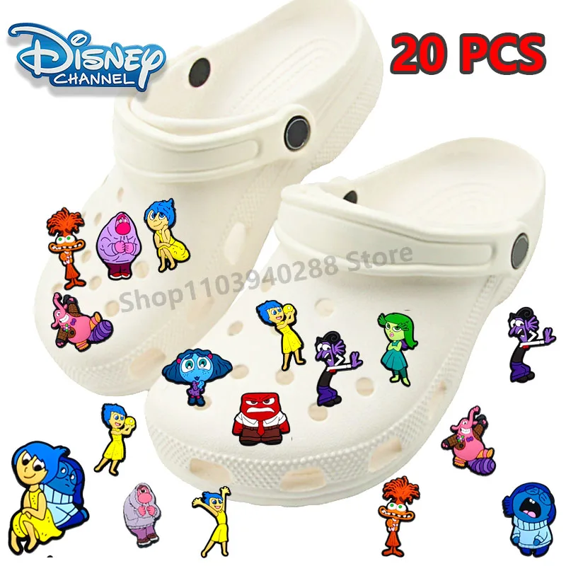 

20 Pcs Disney Inside Out DIY Shoe Buckle Cartoon Anime Joy Sadness Anger Disgust Fear Accessories Decoration for kids Gifts