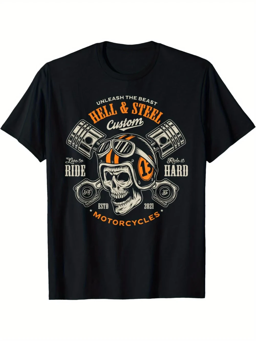 Camiseta Gráfica Vintage de Motocicleta para Hombre, Estilo Oversize, Diseño Retro de Carreras, Camisa Casual Negra para Amantes de las Motos