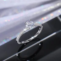 Huitan Wedding Band Eternity Rings Women Brilliant Round Zirconia Luxury Engagement Rings Thin Elegant Female Jewelry Drop Ship - Image 3