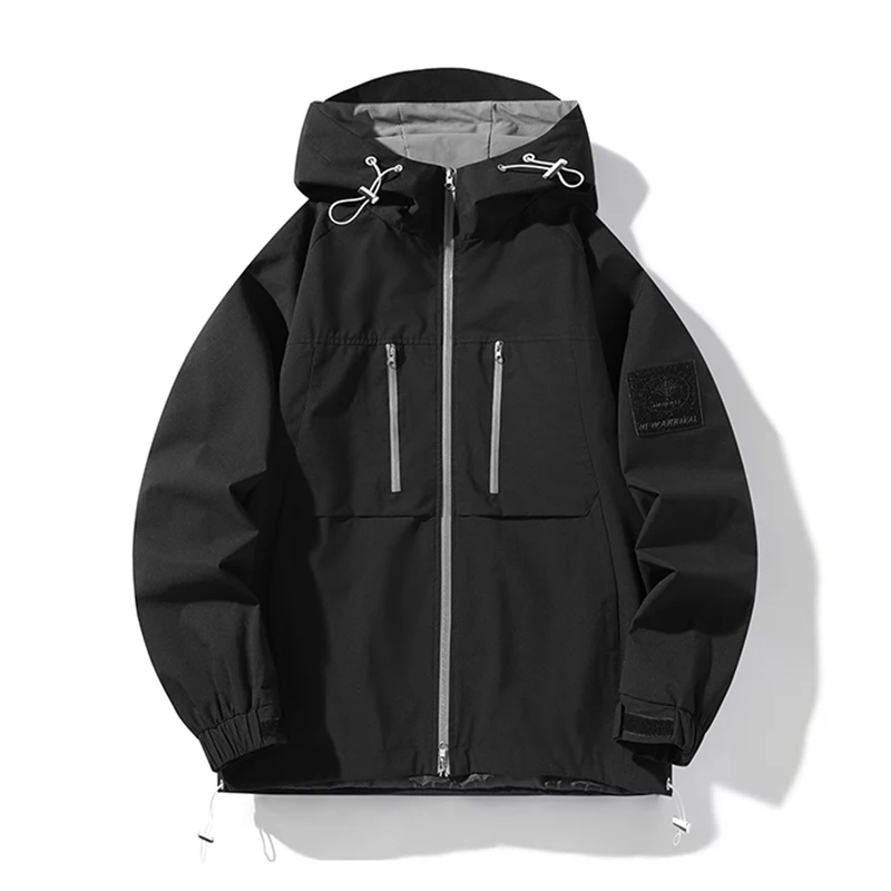 

2025 autumn new men's high-quality windproof and waterproof hooded jacket jacket
