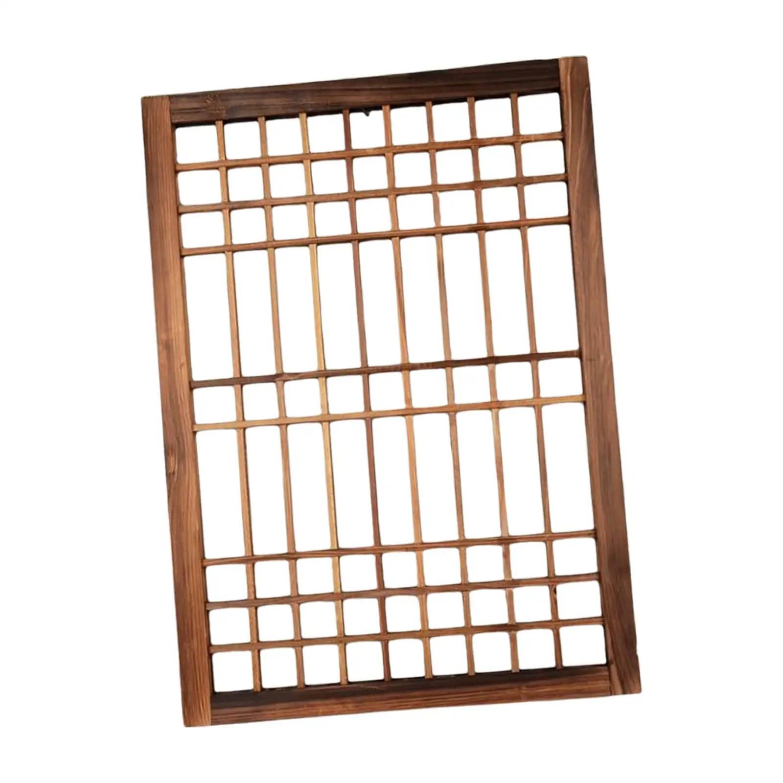 Window Frame Yard Trellises Wood Window Pane Wall Art Simple Old Vintage Style Decorative Country Farmhouse Decor