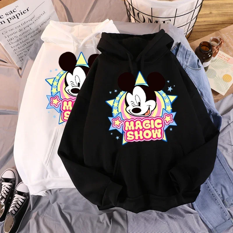 Frauen felpe con cappuccio da donna felpe con cappuccio topolino uomo Cartoon top Langarm Taschen felpe Mode Mit Kapuze Frauen