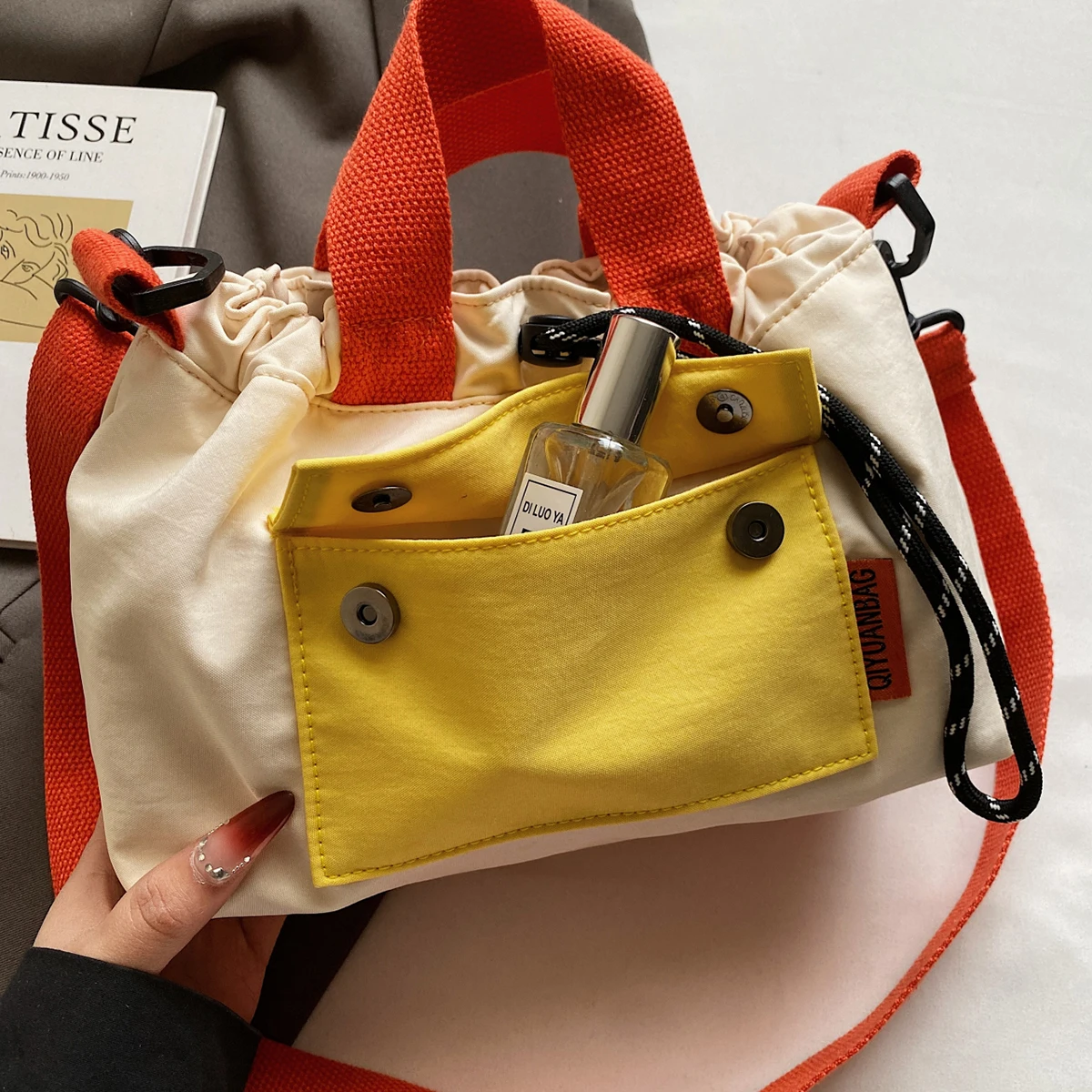 The New Unisex Messenger Bag, Outdoor Functional Shoulder Bag, Commuter Shoulder Bag, Storage Bag, Women's Contrast Backpack - view 6