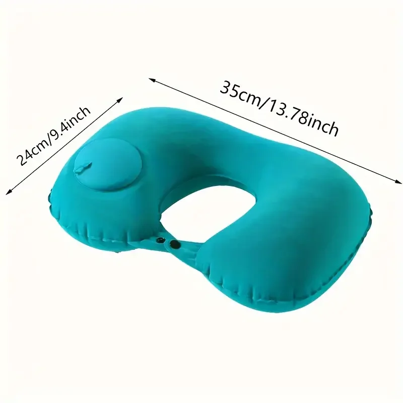 1pc Travel Pillows Airplanes Inflatable Super Light Portable Neck Pillow U-Shape Automatic Inflatable Cervical Vertebr Pillow image 2