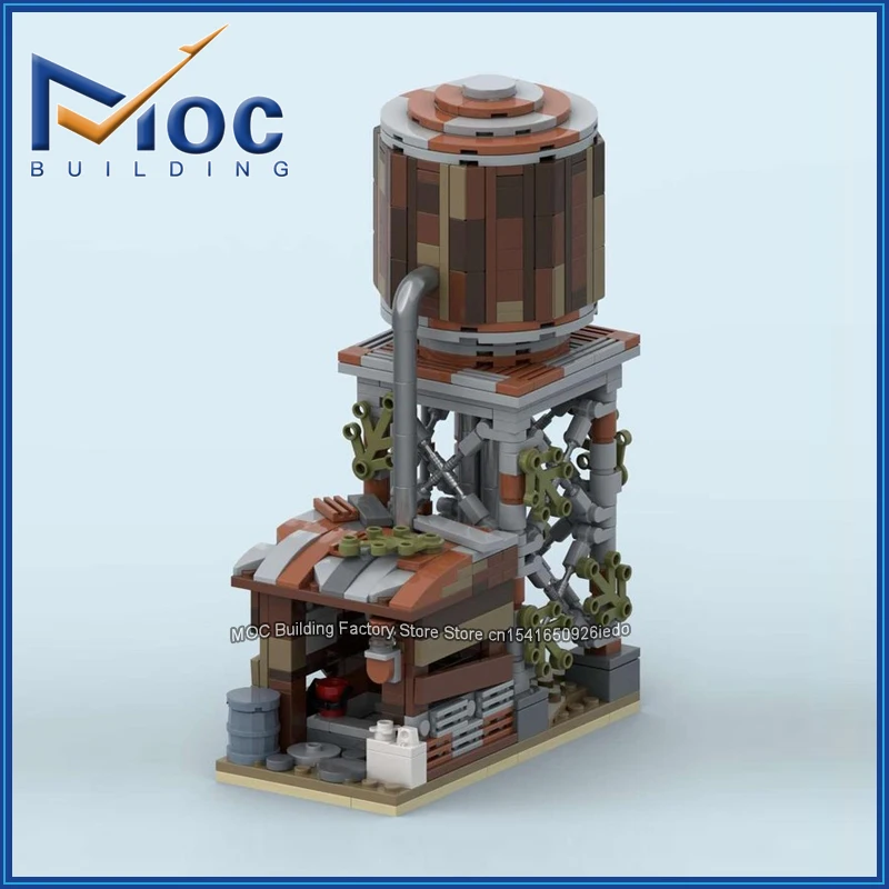 MOC Building Blocks Classic Game Series Modular Survive Camp Water Supply Set Scene Model DIY Assemble Bricks Toys Creative Gift