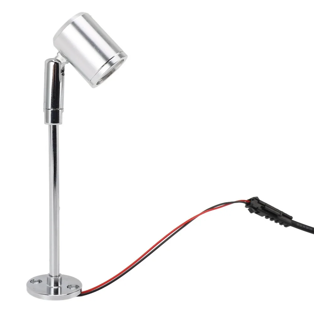 3W LED Spotlight Light Aluminum Alloy Silver LED Spot Light Adjustable Hardwired Display Lighting Fixture Retail Store