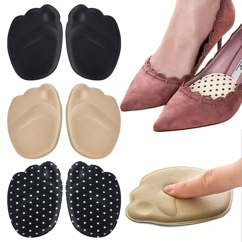 1 Pair Heel Pad Soft High Heels Insert Insole Foot Care Forefoot Half Yard Mat Arch Pain Relief Women Protector Shoe Cushion