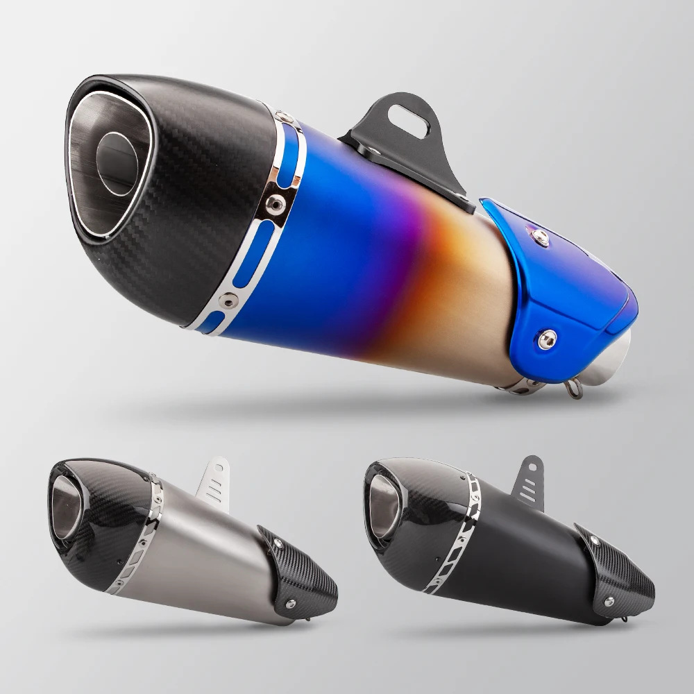 

Universal 51MM motorcycle exhaust alpha muffler with DB Killer and Sticker For MT09 MT07 R3 ZX4R ZX6R Z400 CBR500R GSXR150 G310R
