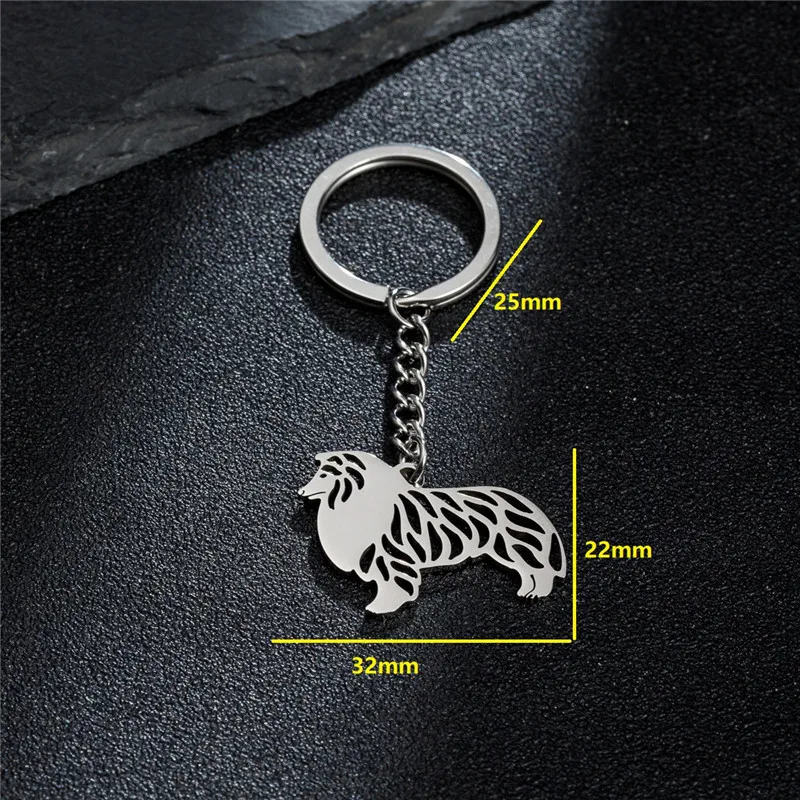 Vintage Stainless Steel Wolf Pendant Keychain Terrible Animal Keyring Jewelry Girls Daily Handbag Bag Keychains Accessories