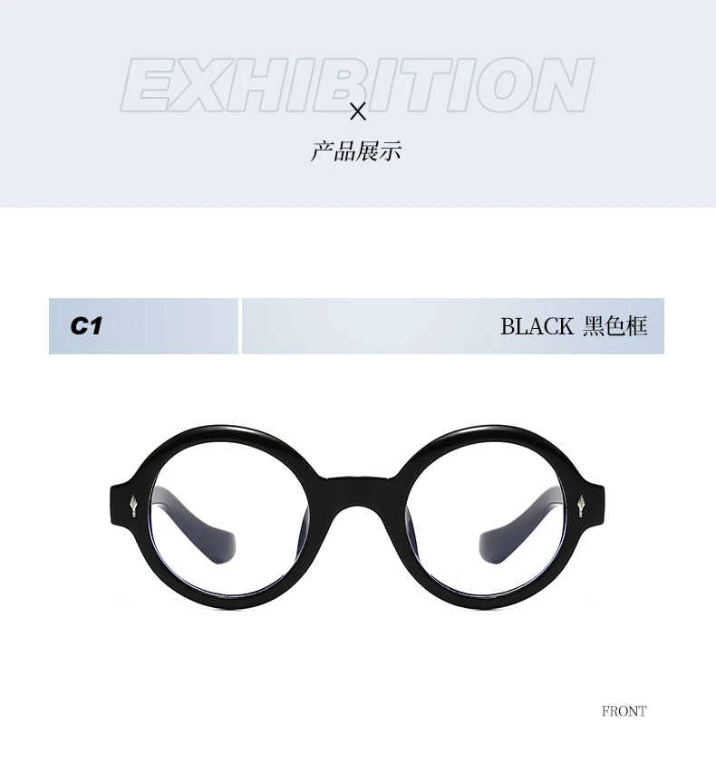 Vintage Comfort Outdoor Casual Shades Damen Runde Rahmen Brillen Männer Mode Beliebte Einfache Leichte Sonnenbrille – Detail 11