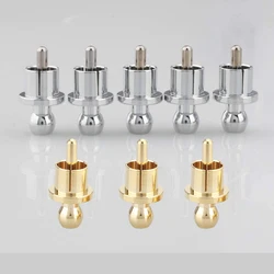 10pcs x Noise Stopper Gold / Rhodium Plated Copper Cap Dust Protector RCA Plug Caps