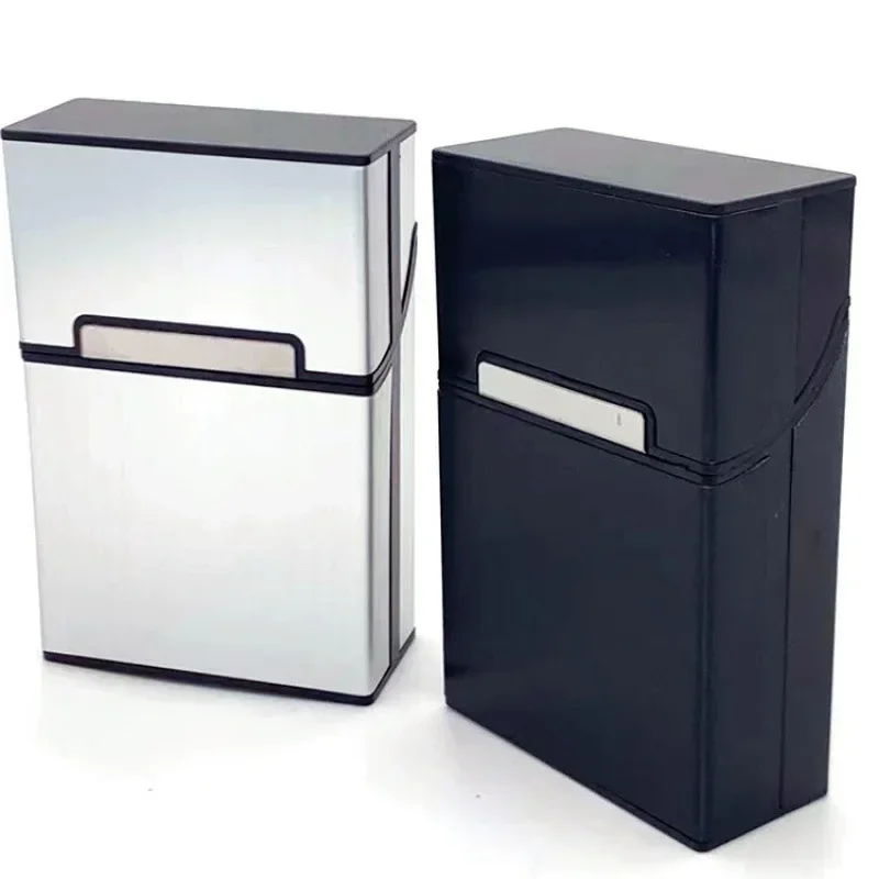 

1pcs Pocket Box Storage Container 20 Cigar Cigarette Case Lighter Aluminum Metal Best Friend 1pc Tobacco Holder Boxes