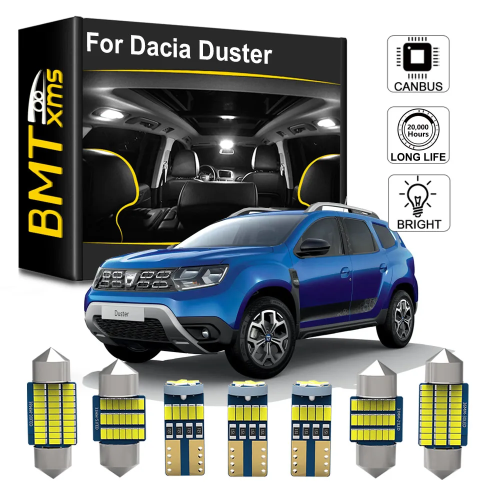 

BMTxms Canbus Car LED Interior Light Kit For Dacia Duster 1 2 2010 2011 2012 2015 2016 2017 2018 2019 2020 2021 Accessories