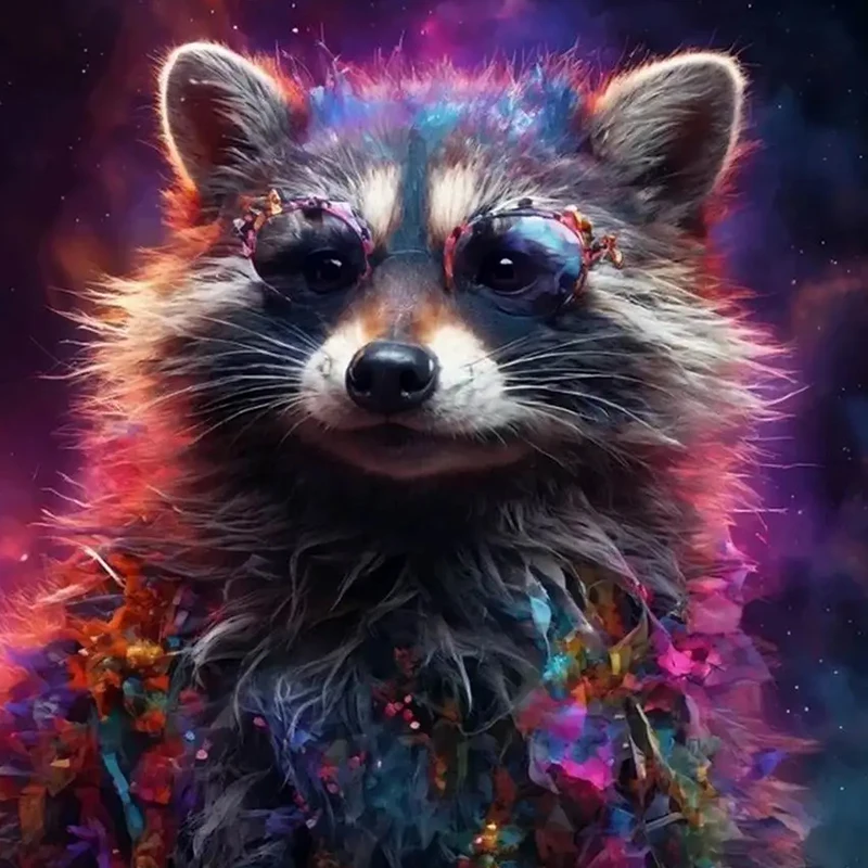 סדרת ציור יהלומים חדשה בעלי חיים כלבים כלבים חתולים משקפי פנדה משקפיים פסיפס מלא קישוט קיר