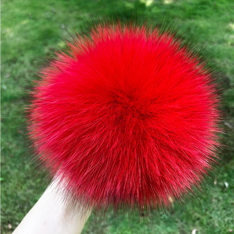 2024 New Real natural fox fur pompom 5A quality raccoon fur pompom for hat beanies For Caps Bags Scarf