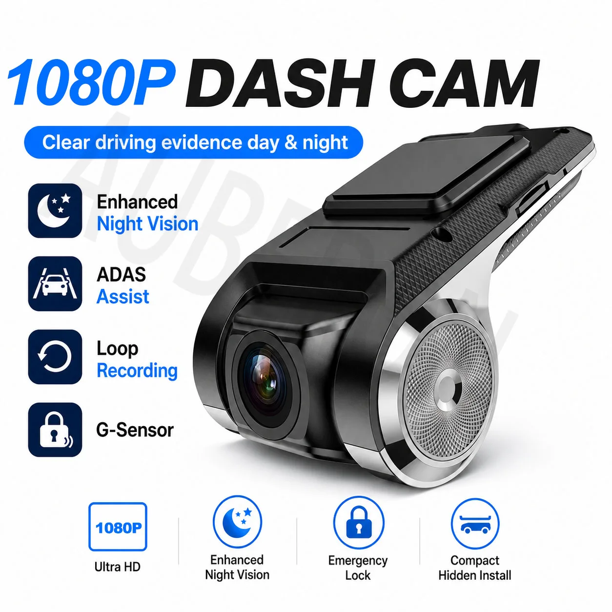 Car DVR Dash Cam Full HD 1080P Android Player ADAS LDWS Navigation Unit Auto Audio Voice Alarm Video Recording Night Version