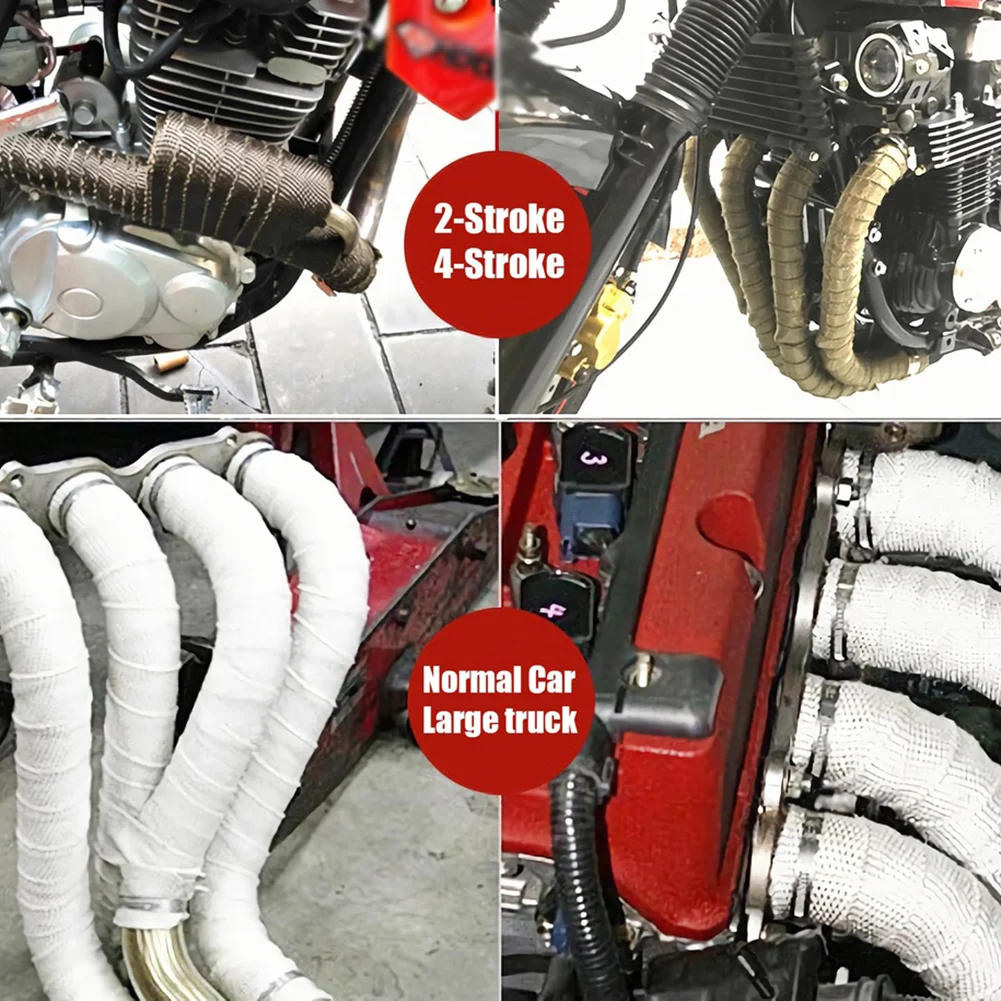 Motorcycle For Exhaust Insulation Pad Constructed from Fiberglass for Effective Heat Containment and Acoustic Isolation