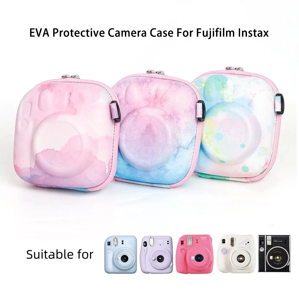 

For Instax Mini7+/8/9/11/12/40 Camera Case EVA Protective Case Trave Bag For Ffujifilm Camera Bag with Shoulder Strap