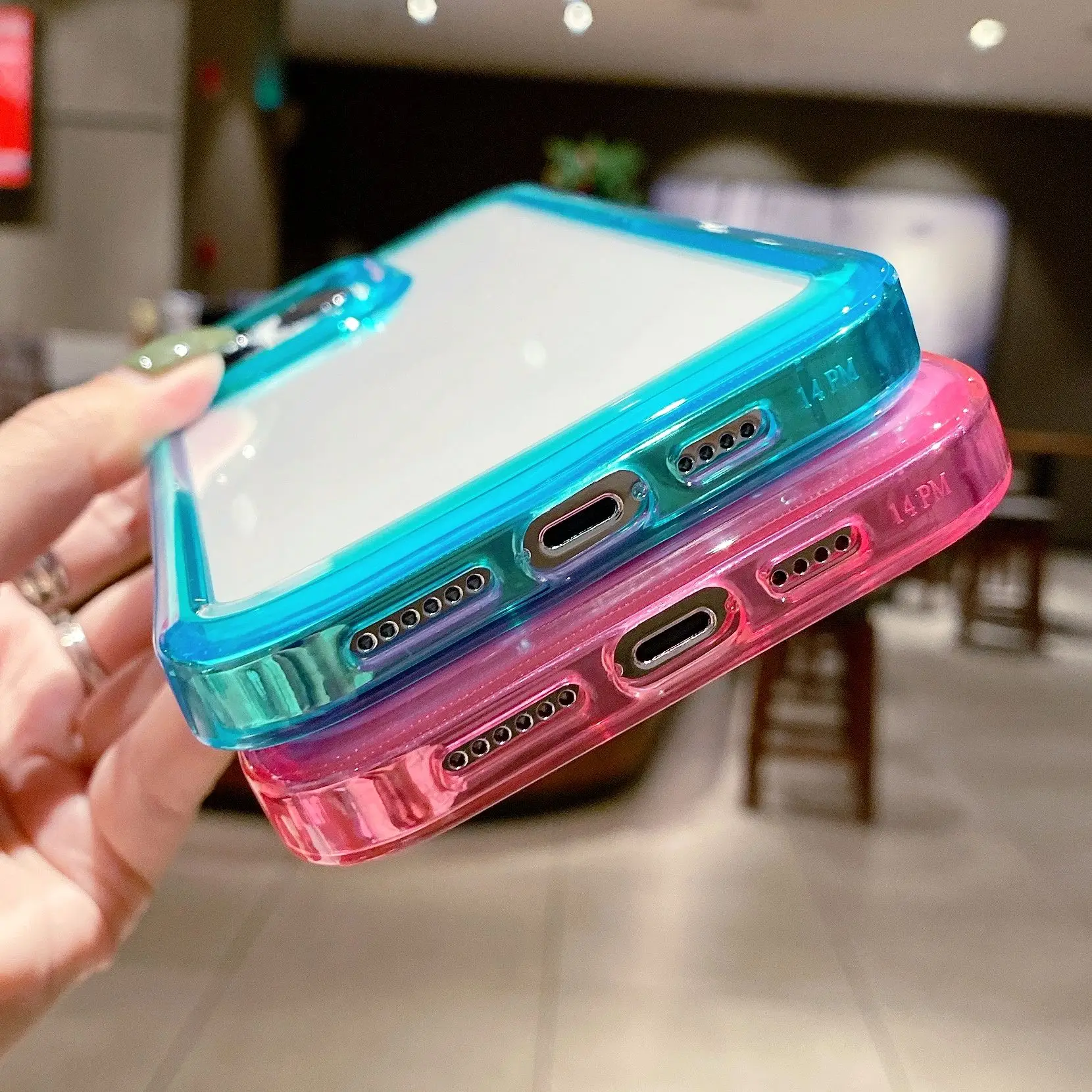 Transparent Hard Acrylic Bumper Case For iPhone 15 14 13 12 11 Mini Pro XS Max XR X 8 7 Plus SE Shockproof Clear Cover Coque