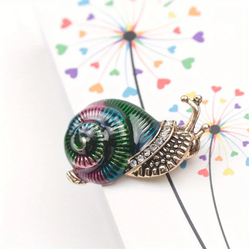Cute Cartoon Caracol Broche, Gota Óleo Corsage, Acessórios Populares, Nova Moda