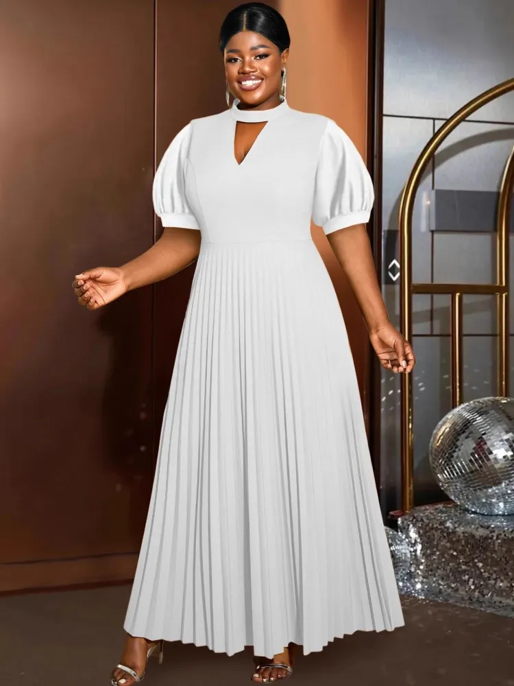 

African Dresses For Women Elegant Polyester Muslim Fashion Abayas Dashiki Robe Kaftan Long Maxi Dress Turkish Africa 2025 New