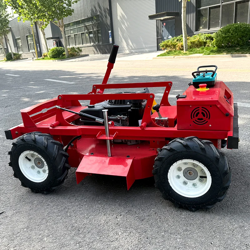 جزازة العشب ذات العجلات المخصصة للتحكم عن بعد ذاتية الدفع 4WD Home Mini Wireless Weeder Robot