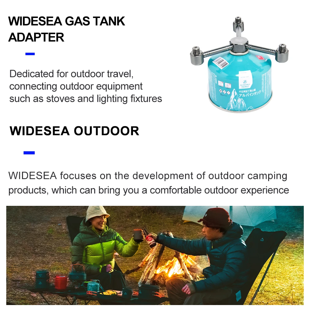 Widesea Camping Gas Lantern Extension Tube Blow Torch Extender Pole Lamp Extension Rod Stove Tank Converter Adapter Outdoor