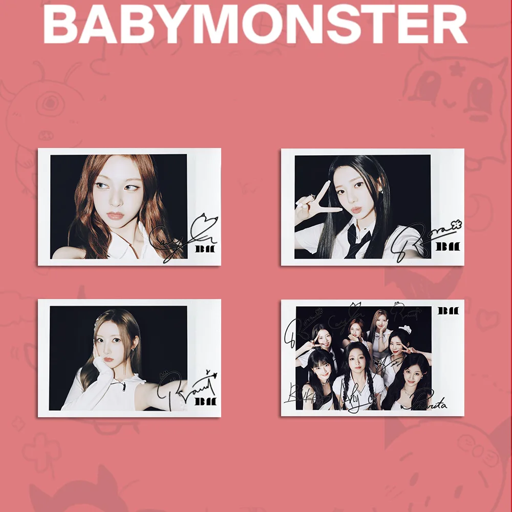 8Pcs/Set BABYMONSTER Lomo Cards Photocards HD Print Photo Cards  HARAM AHYEON RORA  PHARITA CHIQUITA RUKA ASA Fans Gifts