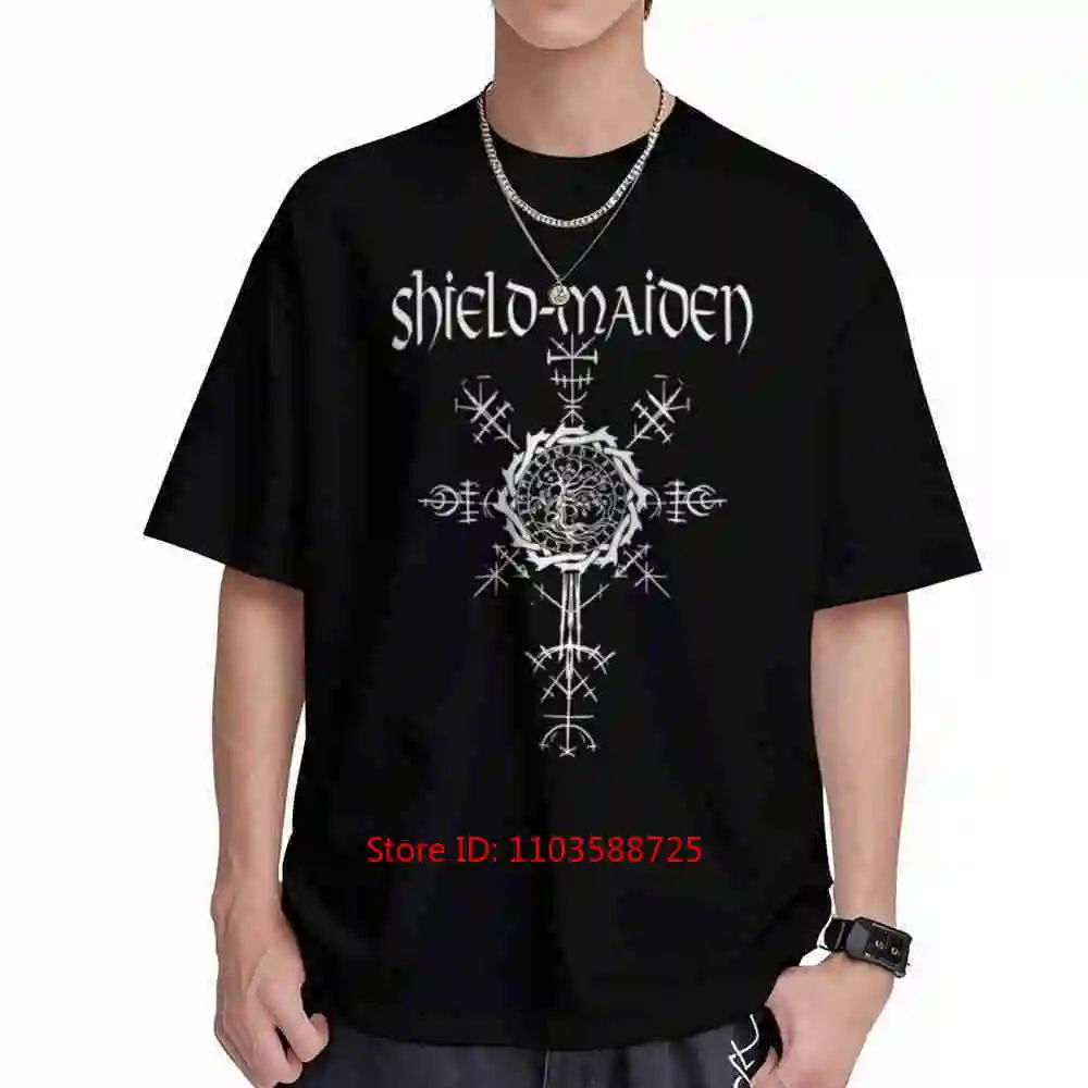 Schildmaiden Yggdrasil Und Runen Short Sleeve Tee 100% Cotton T-Shirt