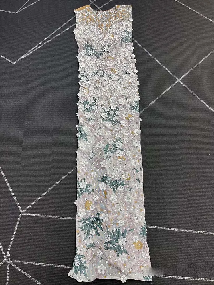 Alta qualidade carimbo quente decalque sexy colete elástico vestido 2025 nova moda roupas femininas personalizadas