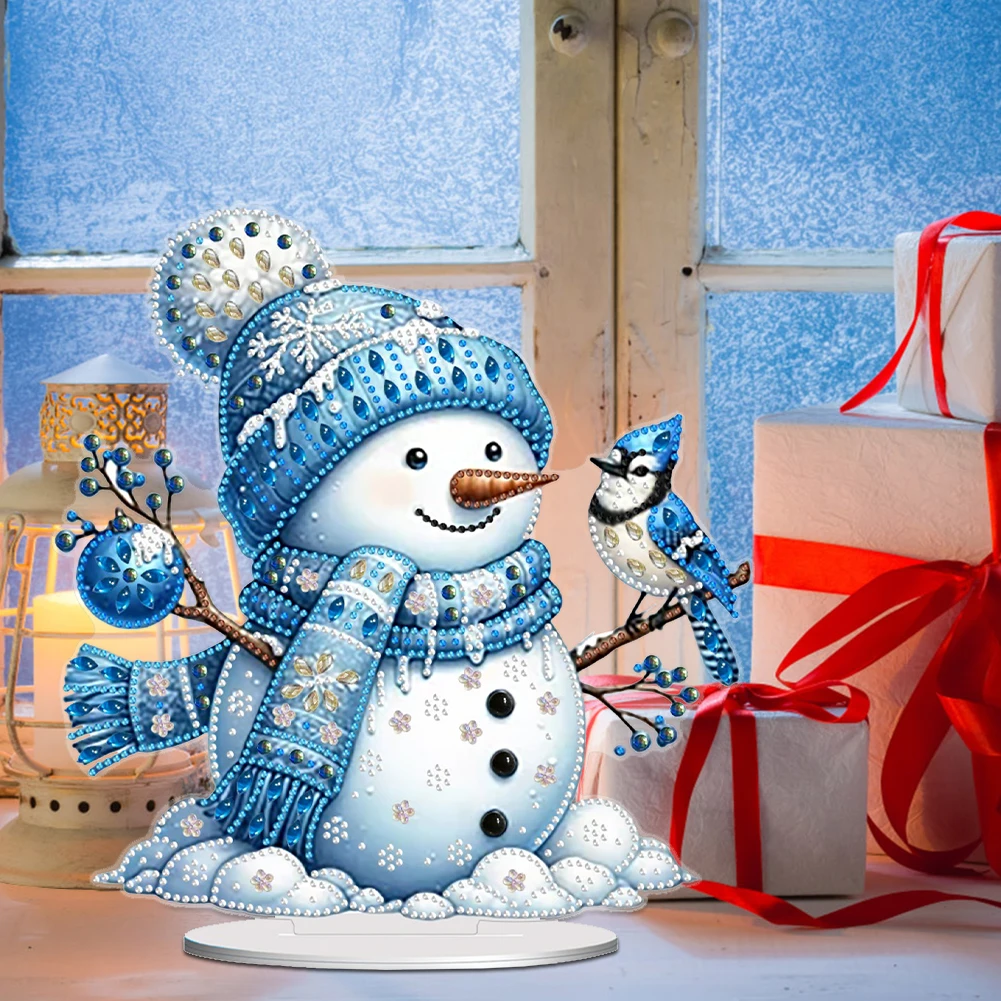 Description Picture 6 of itemChristmas Snowman Diamond Painting Tabletop Ornaments Kit Diamond Painting Desktop Decorations for Home Office Desktop Decor