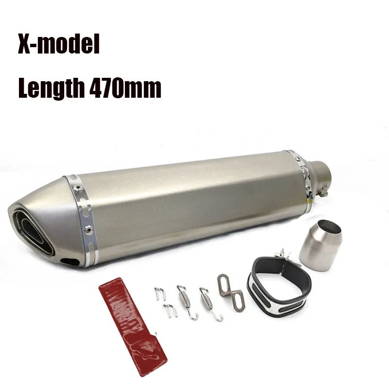 CHmotor Carbon Fiber Motorcycle Exhaust Muffler Pipe 250cc 350cc 600cc Escape Moto Tube For Nmax Tmax530 Msx125 GSR600