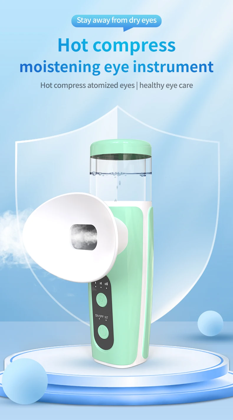 USB-aufladbarer, langanhaltender, heißer und kalter Dual-Use-Augenbefeuchter mit Sprühfunktion, Sprühgerät zur Augenpflege, Heißkompresse, Augenbefeuchter, Haushaltsbefeuchter, geeignet für den Innen- und Außenbereich, tragbar. – Detail 1