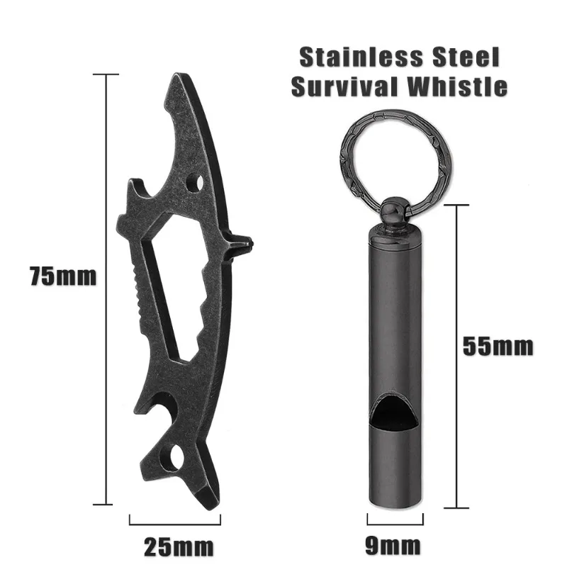 4CR13 Steel Multi Functional EDC Pry Bar Portable Outdoor Survival Tool Screwdriver Nail Remover Bottle Opener