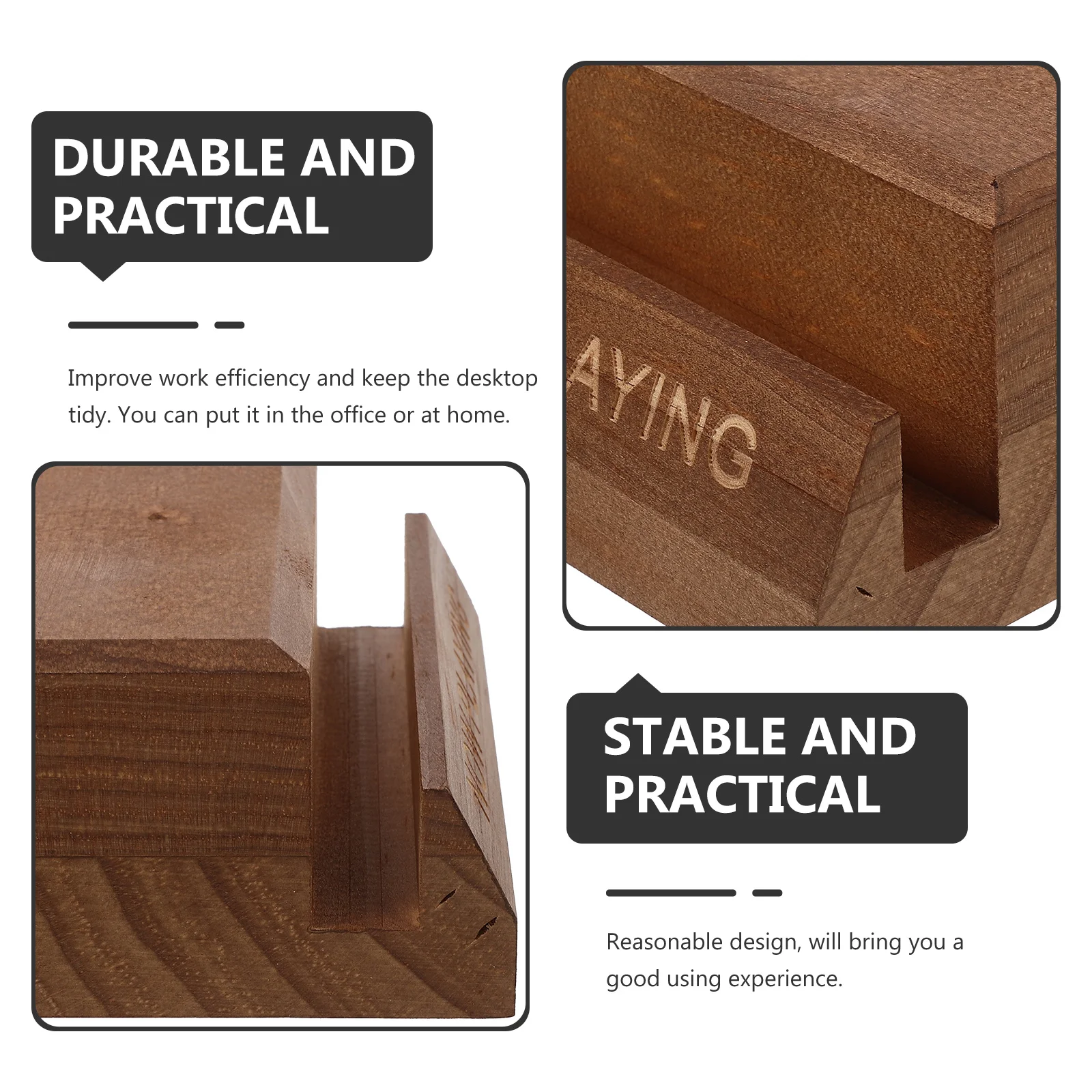 

Wooden Vintage Style Vinyl Record Stand Desktop Storage Rack Organizer for Home Office Black Vinyl Record Holder