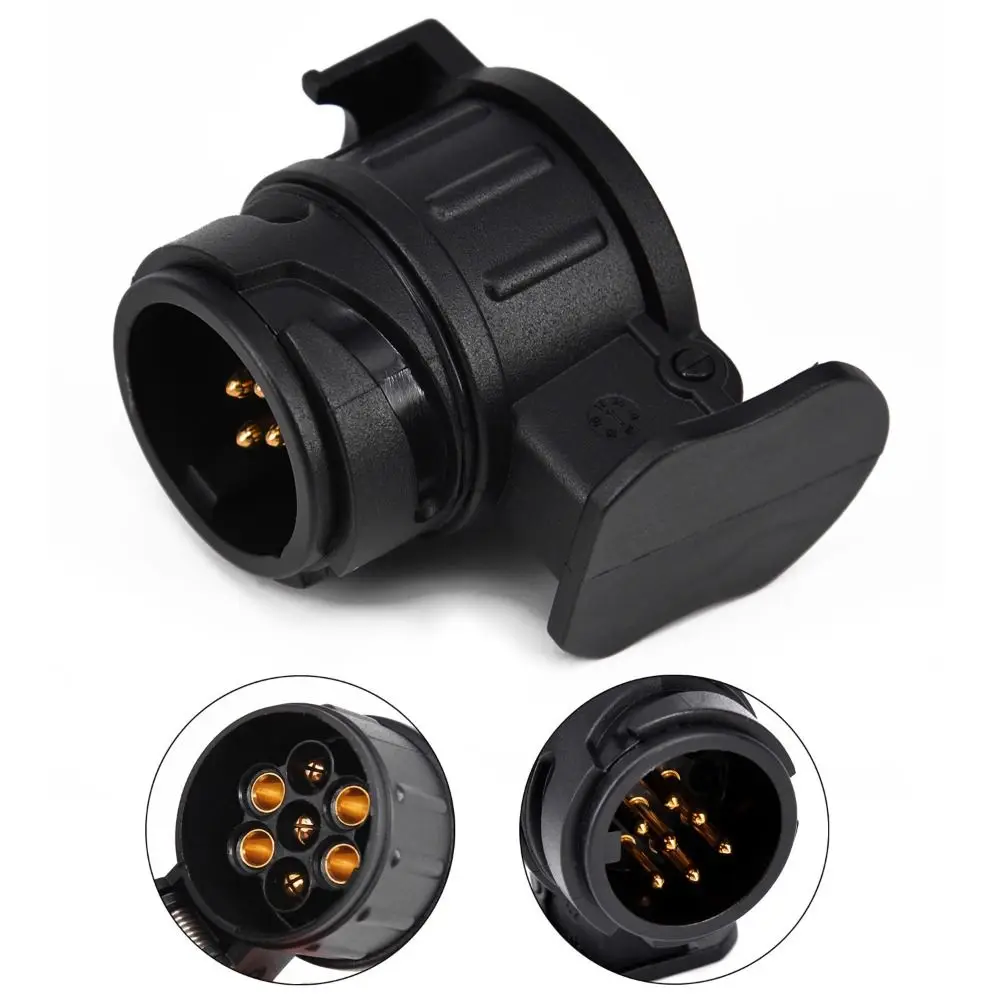 

High Quality 13 Pin To 7 Pin Trailer Adaptor Waterproof European Electric Socket Converter 12V Universal Car Towing Plug Adapter