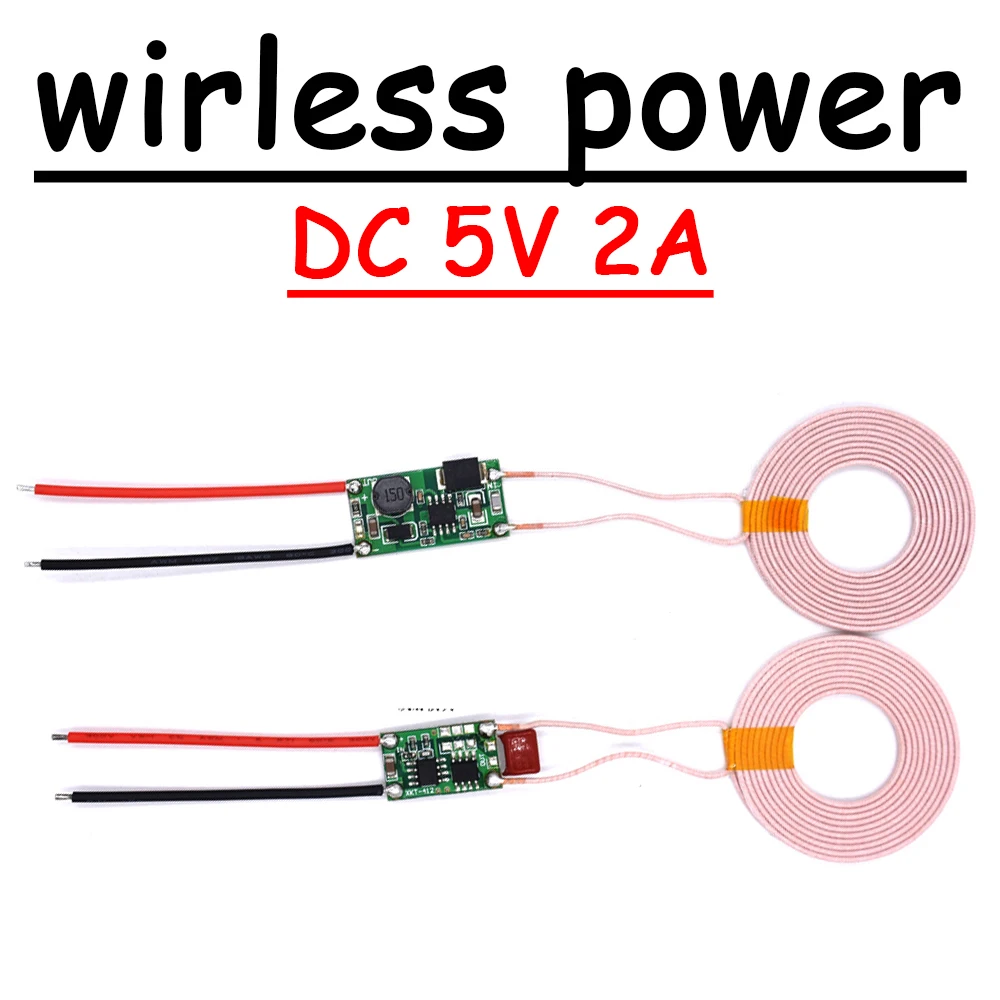 DC 5V 2A Wireless Charging Module Wireless Power Supply Coil Inductive Charger 12V DIY Phone Transmitter + Receiver Module