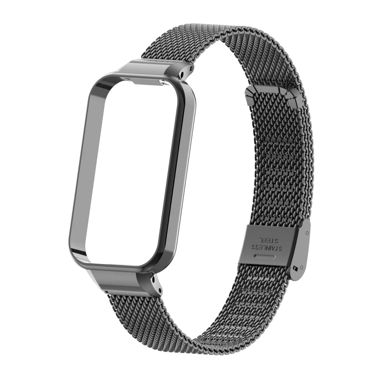 Tali jam tangan Xiaomi, tali Stainless Steel untuk Xiaomi Mi band 8 gelang jam tangan aktif gelang logam mewah untuk Mi Band 8 sabuk aktif