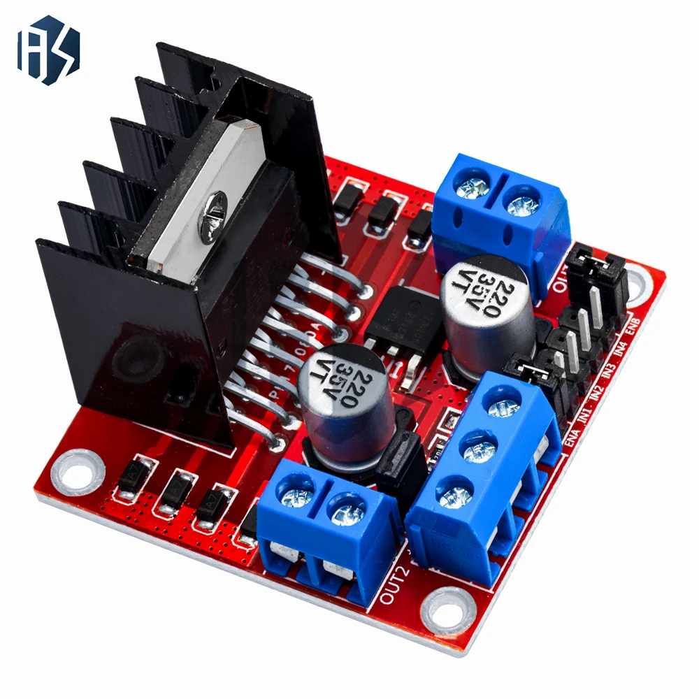 Модуль платы драйвера двигателя L298N — мощный драйвер двигателя постоянного тока и шагового двигателя для Arduino, смарт-автомобилей, роботов и макетных плат